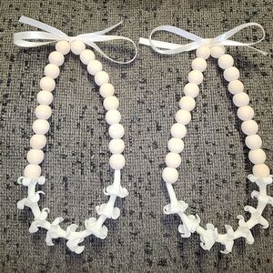 White Beaded Kids Accessory